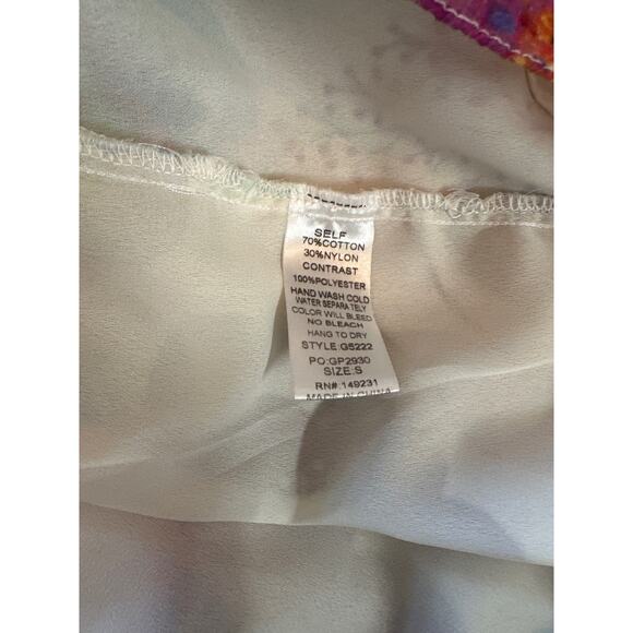 Floral Mini‎ Dress or Tunic sz S - Picture 3 of 4